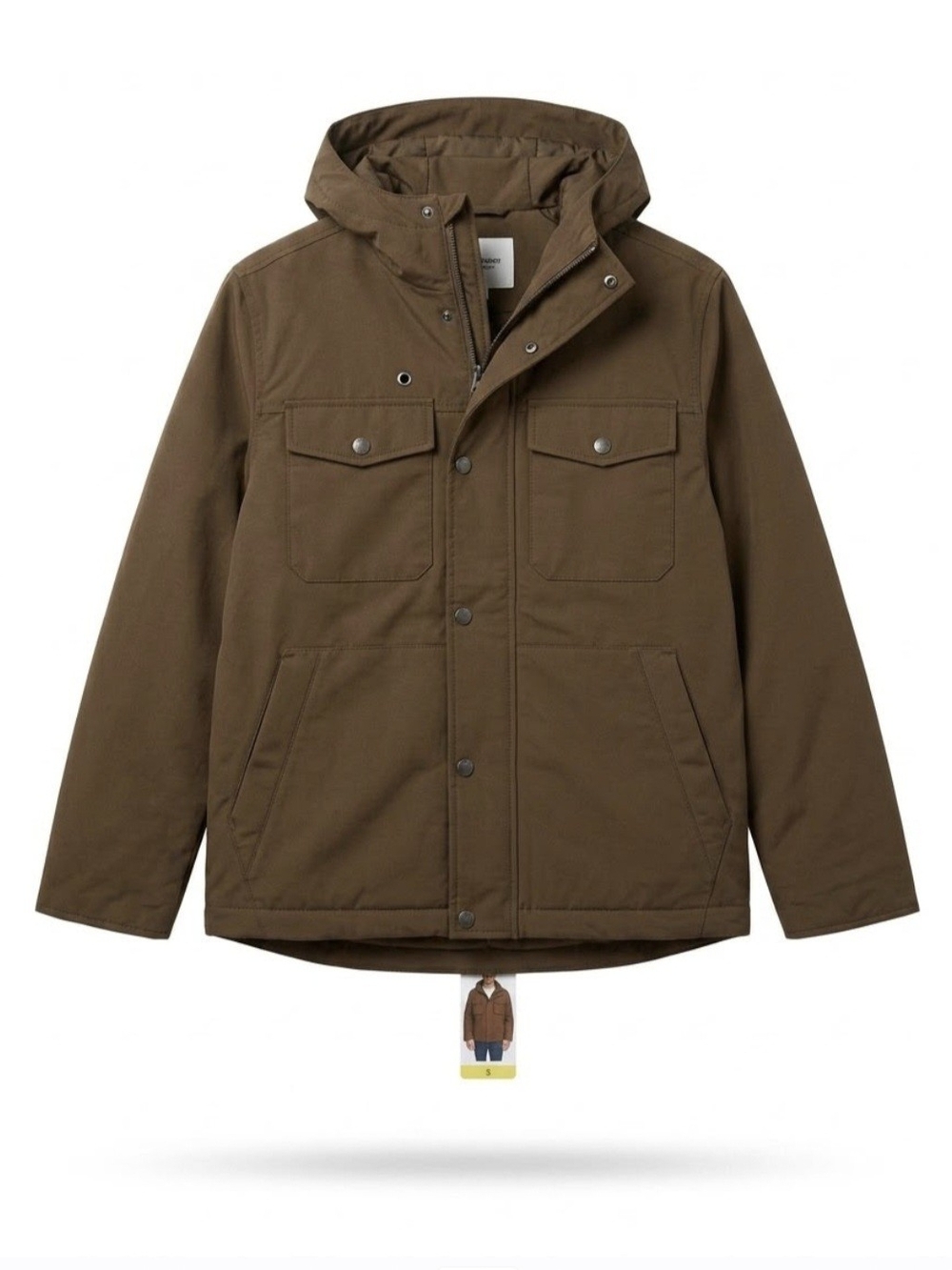 Marc New York Hooded Field Jacket in Brown